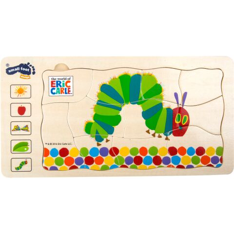 small foot Holzeinsatz Puzzle - Hungrige Raupe